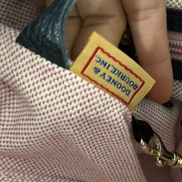 DOONEY & BOURKE Florentine Logo Lock Leather Shoulder Bag - Picture 6 of 11